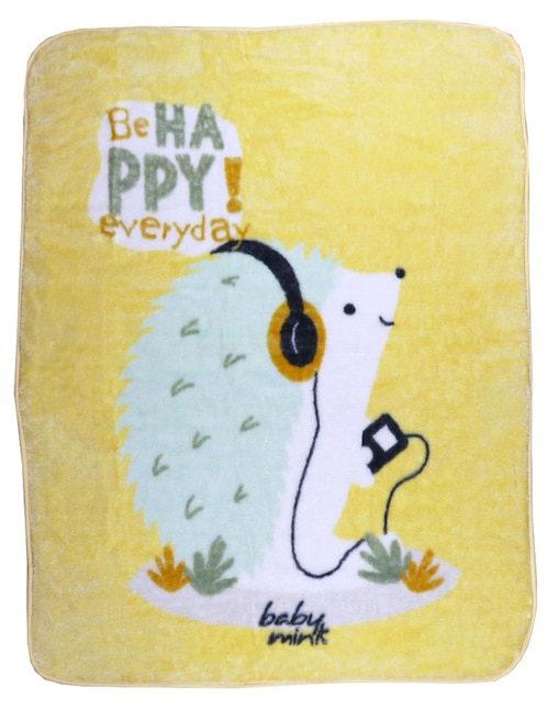 COBERTOR BABY MINK, AMARILLO BEBÉ ESTAM