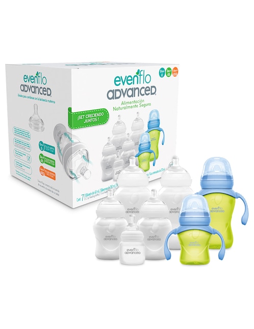 Set de lactancia Evenflo Advanced 7 piezas