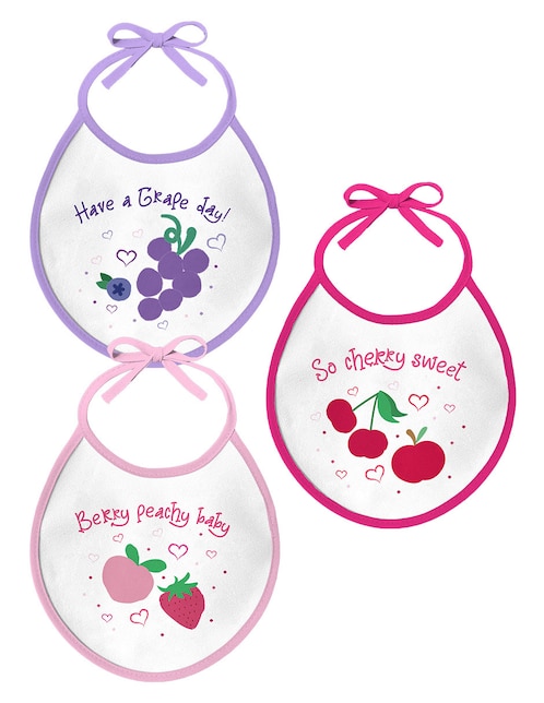 Set babero New Baby Alimentación Frutal 3 piezas
