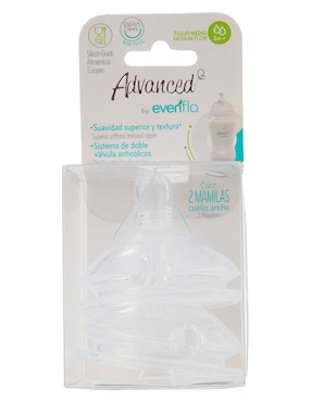 Set tetinas de flujo medio Evenflo