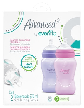 Set Biberón Evenflo 9 Oz