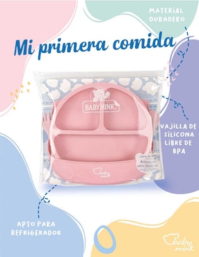 Set alimentación Baby Mink de silicona 4 piezas