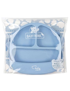 Set alimentación Baby Mink de silicona 4 piezas