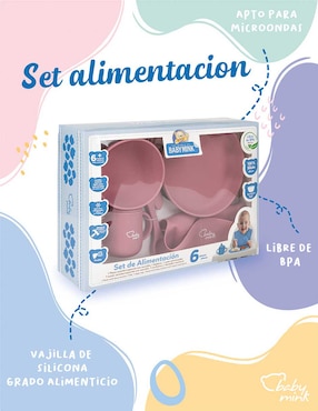 Set alimentación Baby Mink de silicona 6 piezas