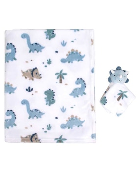 Cobertor Baby Mink Estampado Dinosaurio