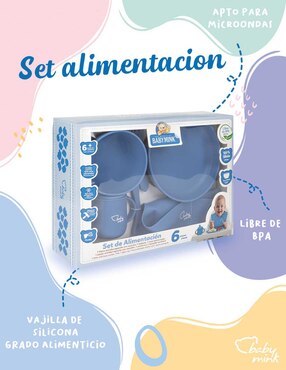 Set alimentación Baby Mink de silicona 6 piezas