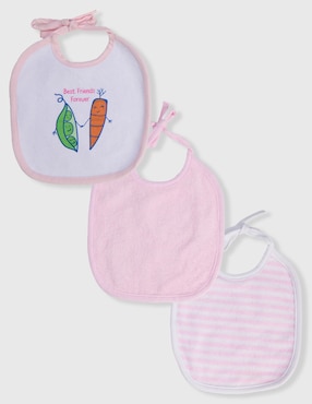Set babero Weekend Baby de algodón 3 piezas