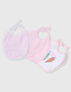 Set babero Weekend Baby de algodón 3 piezas