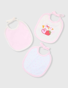 Set babero Weekend Baby de algodón 3 piezas