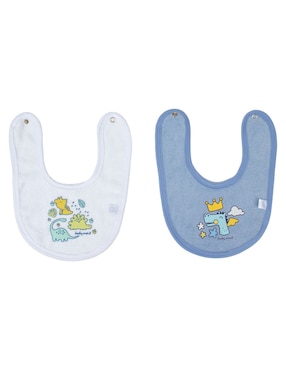 Set babero Baby Mink de algodón 2 piezas