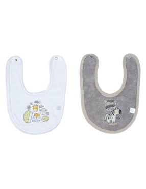 Set babero Baby Mink de algodón 2 piezas
