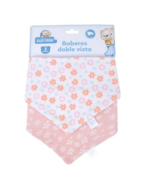 Set baberos Baby Mink algodón 2 piezas