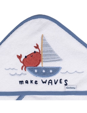 Toalla con gorro Gerber Little Lighthouse de algodón infantil
