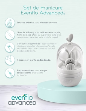 Set de manicure Evenflo Advance 5 piezas bebé unisex