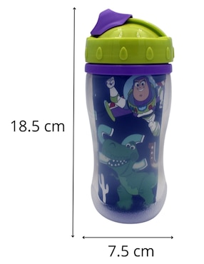 Vaso con tapa y popote Disney