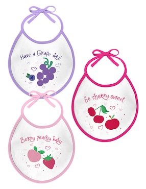 Set babero New Baby Alimentación Frutal 3 piezas
