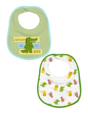 Set babero New Baby de algodón 2 piezas