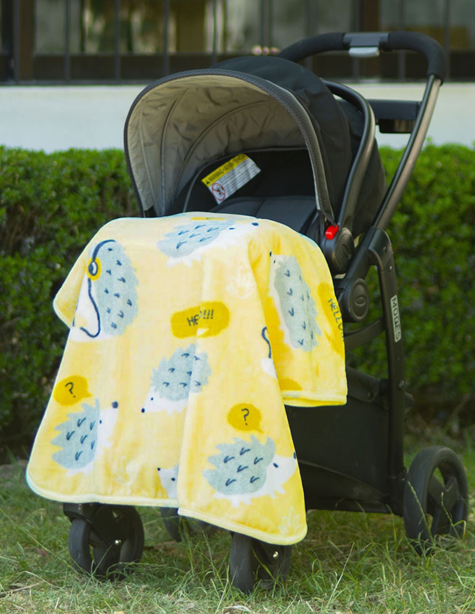 COBERTOR BABY MINK, AMARILLO BEBÉ ESTAM
