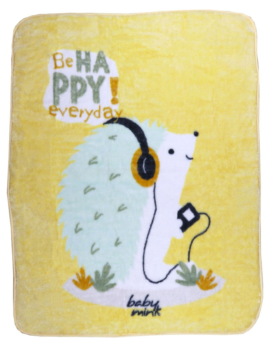COBERTOR BABY MINK, AMARILLO BEBÉ ESTAM
