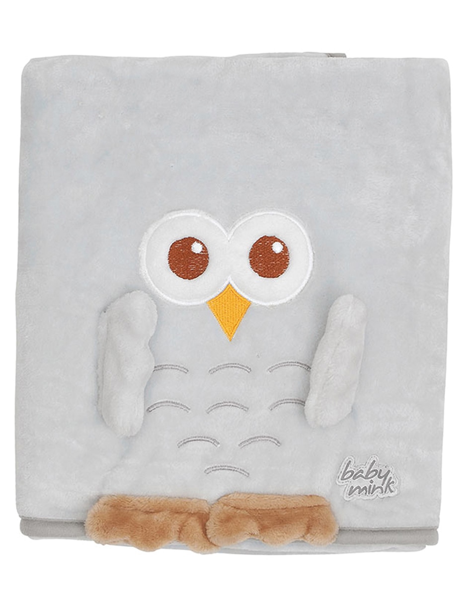 COBERTOR BABY MINK, GRIS