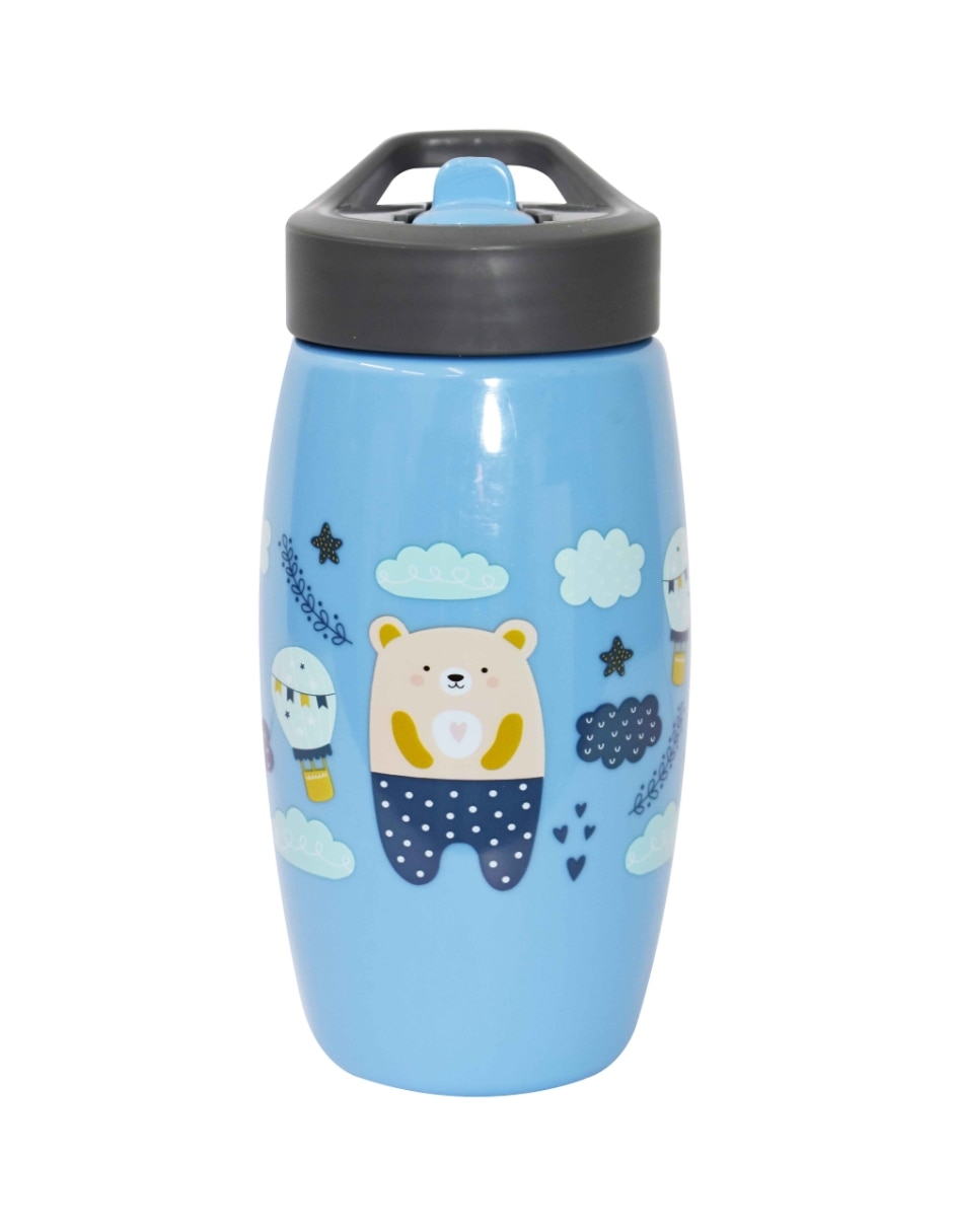 Vaso con tapa y popote