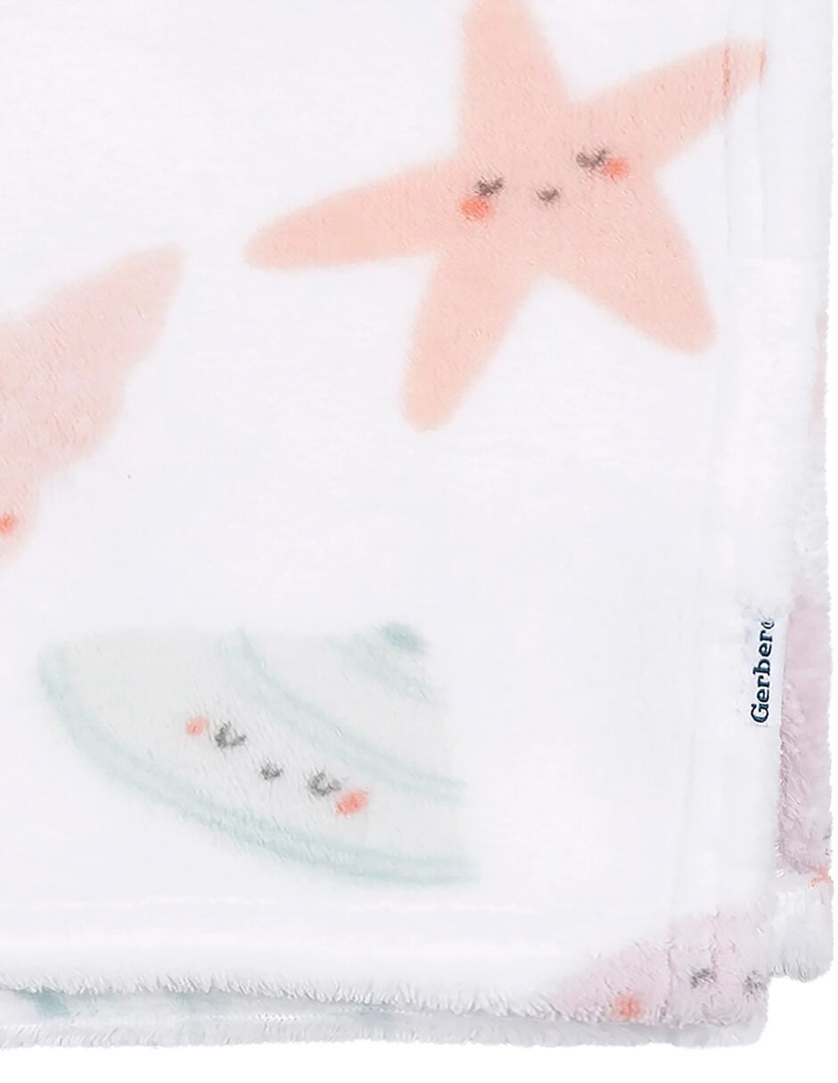 Cobertor Seashells estampado infantil 3