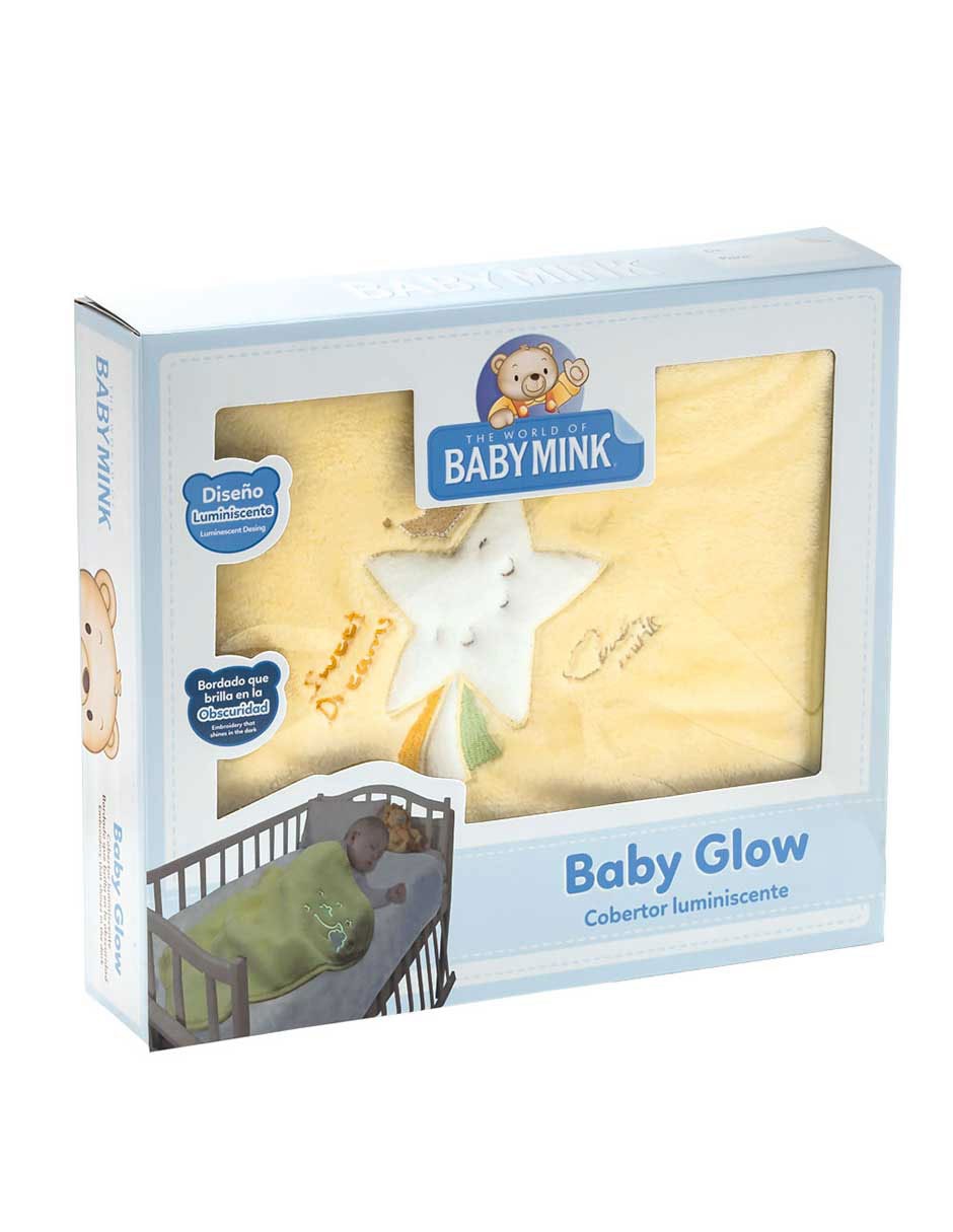 COBERTOR BABY MINK, AMARILLO