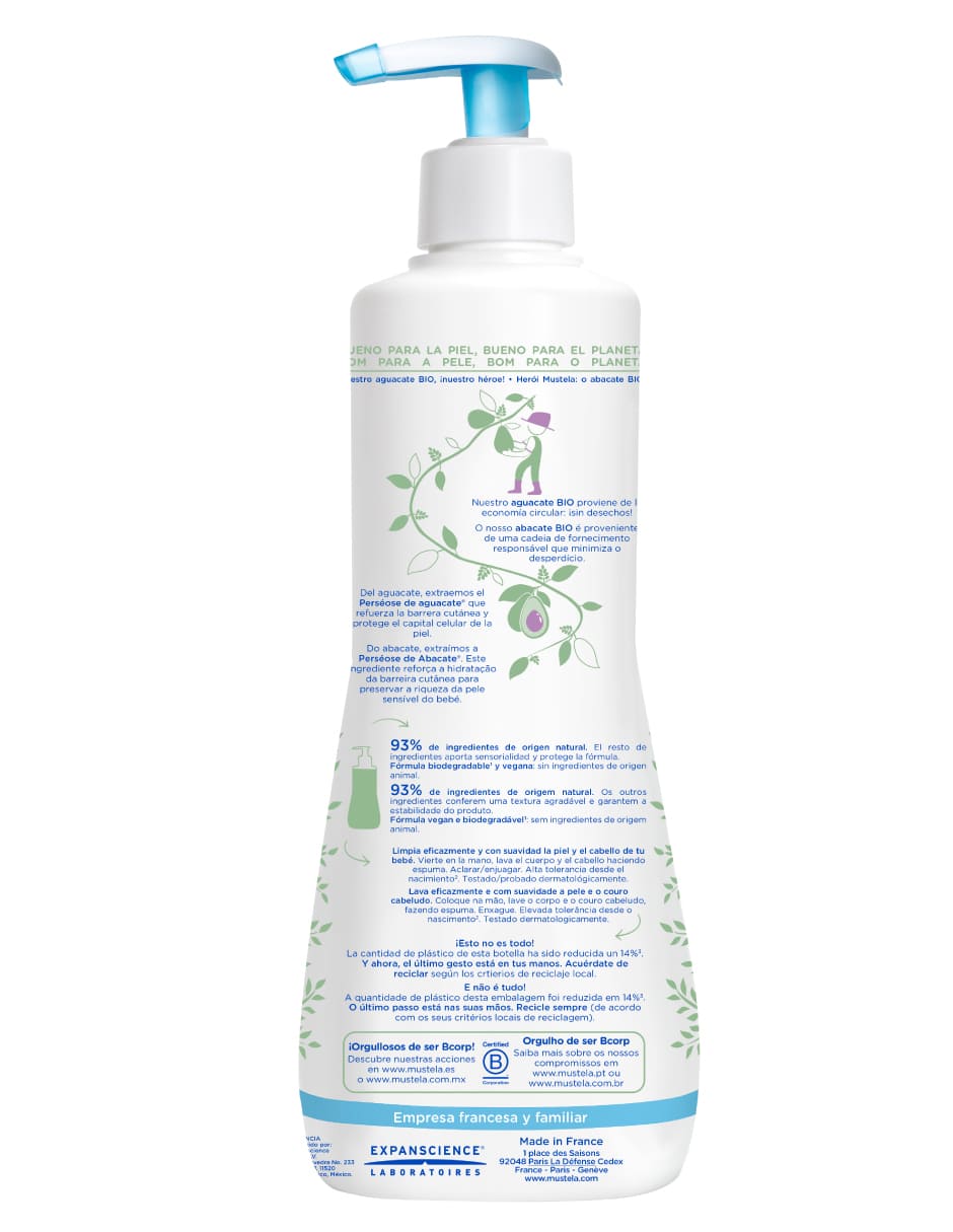 Shampoo corporal gel de baño Mustela 2